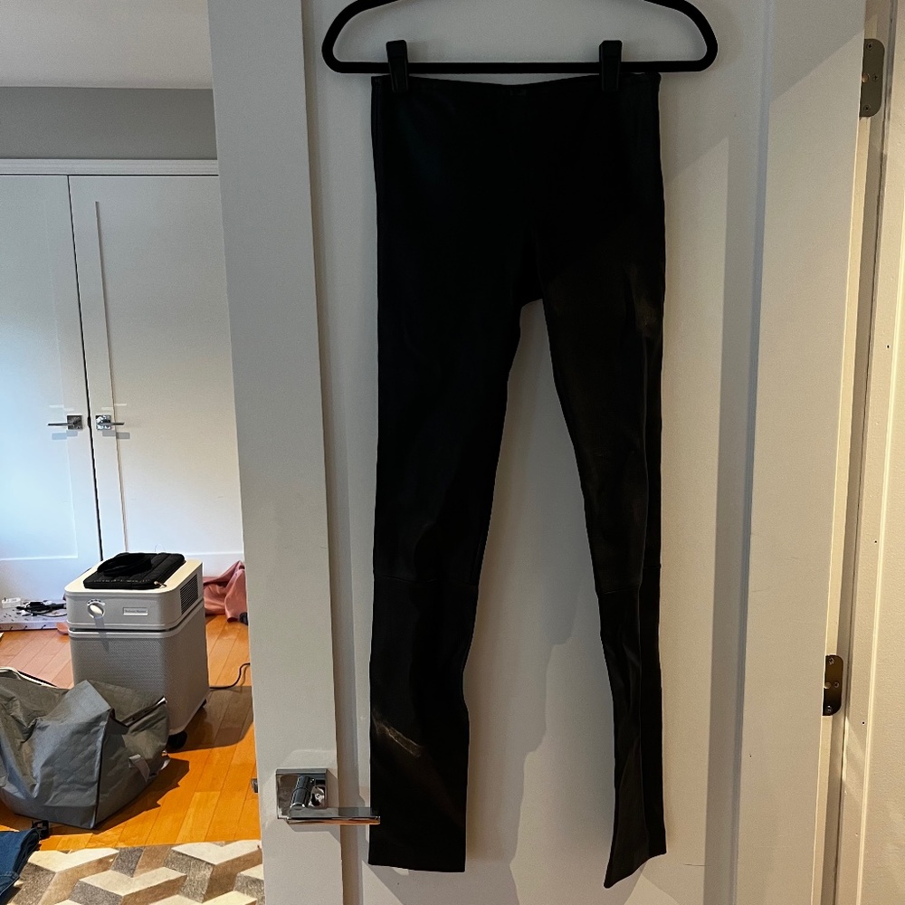 LIKE NEW THE ROW LEATHER LEGGINGS